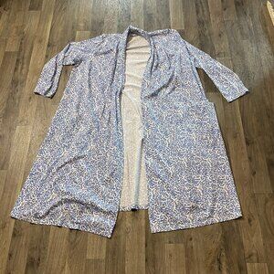 Peruvian Connection Blue Marrakech Robe Cardigan Size XL